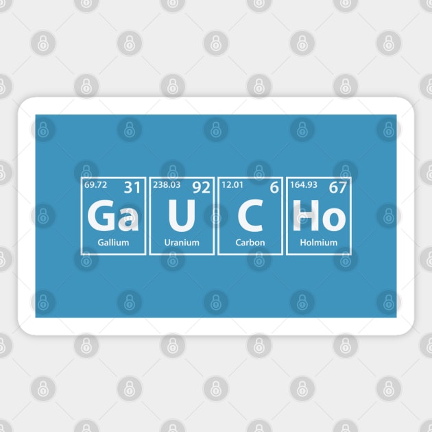 Gaucho (Ga-U-C-Ho) Periodic Elements Spelling Magnet by cerebrands